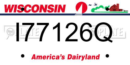 I77126Q Wisconsin License Plate