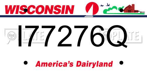I77276Q Wisconsin License Plate