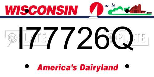 I77726Q Wisconsin License Plate