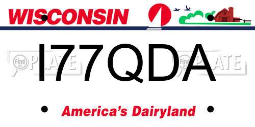 I77QDA Wisconsin License Plate