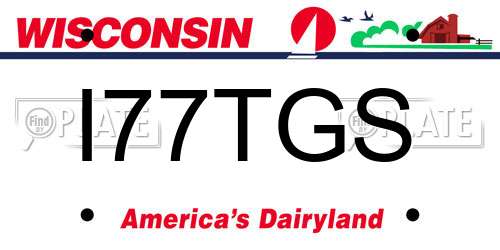 I77TGS Wisconsin License Plate