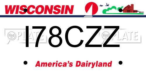 I78CZZ Wisconsin License Plate