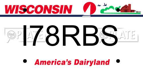 I78RBS Wisconsin License Plate