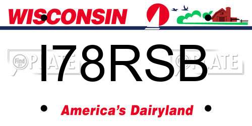 I78RSB Wisconsin License Plate