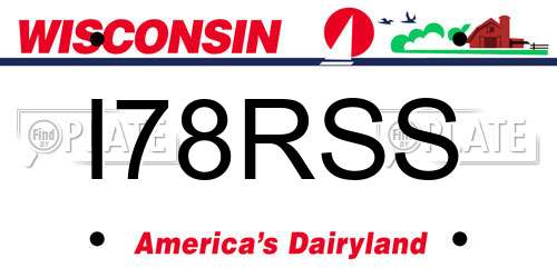 I78RSS Wisconsin License Plate