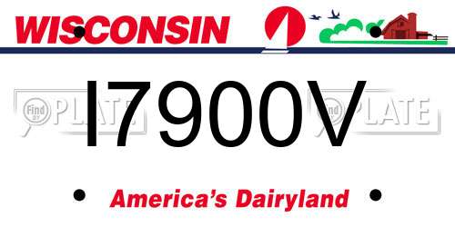 I7900V Wisconsin License Plate