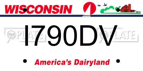 I790DV Wisconsin License Plate