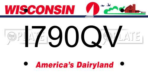 I790QV Wisconsin License Plate