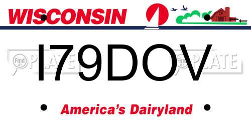 I79DOV Wisconsin License Plate