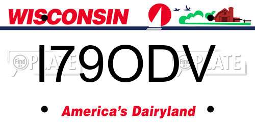 I79ODV Wisconsin License Plate