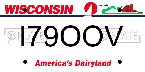I79OOV Wisconsin License Plate