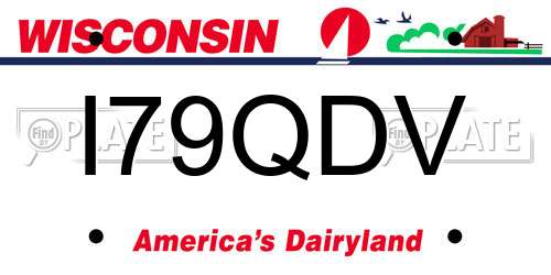 I79QDV Wisconsin License Plate