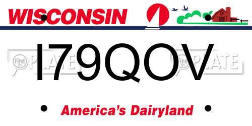 I79QOV Wisconsin License Plate