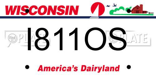 I811OS Wisconsin License Plate