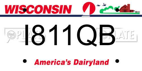 I811QB Wisconsin License Plate