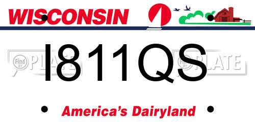 I811QS Wisconsin License Plate