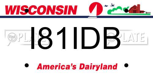 I81IDB Wisconsin License Plate