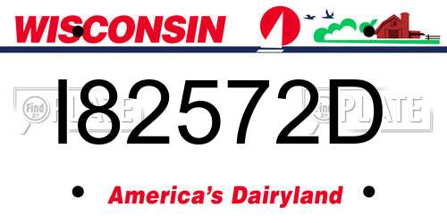 I82572D Wisconsin License Plate