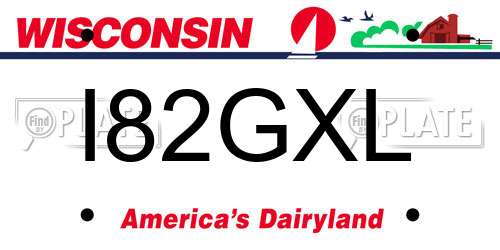 I82GXL Wisconsin License Plate