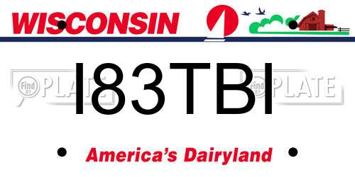 I83TBI Wisconsin License Plate