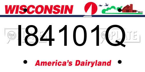 I84101Q Wisconsin License Plate