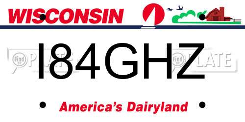 I84GHZ Wisconsin License Plate
