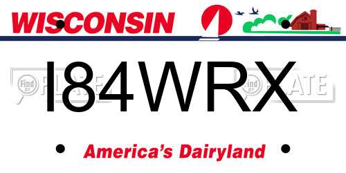I84WRX Wisconsin License Plate