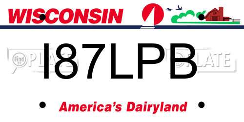 I87LPB Wisconsin License Plate