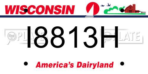 I8813H Wisconsin License Plate