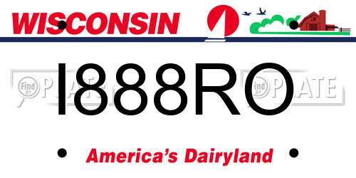 I888RO Wisconsin License Plate