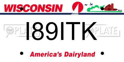 I89ITK Wisconsin License Plate