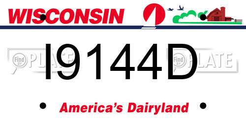 I9144D Wisconsin License Plate
