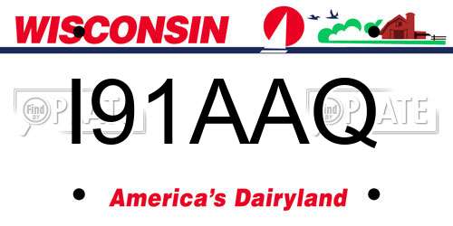 I91AAQ Wisconsin License Plate