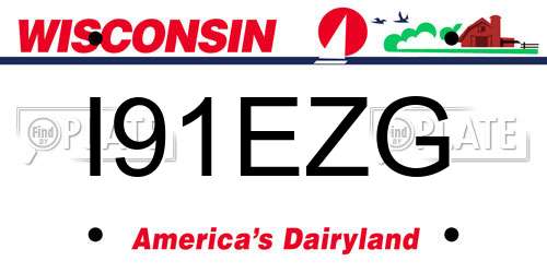 I91EZG Wisconsin License Plate