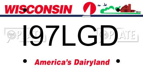 I97LGD Wisconsin License Plate