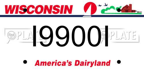 I9900I Wisconsin License Plate