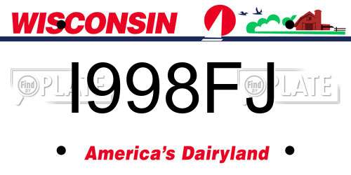 I998FJ Wisconsin License Plate
