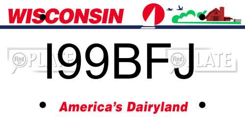 I99BFJ Wisconsin License Plate