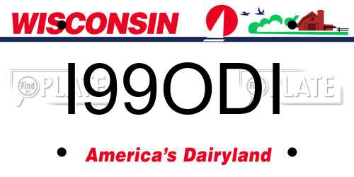 I99ODI Wisconsin License Plate