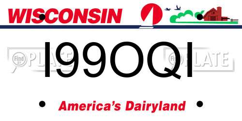 I99OQI Wisconsin License Plate