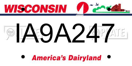 IA9A247 Wisconsin License Plate