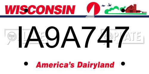 IA9A747 Wisconsin License Plate