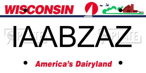 IAABZAZ Wisconsin License Plate