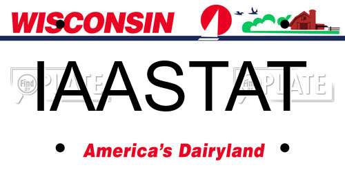 IAASTAT Wisconsin License Plate