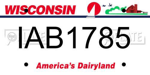 IAB1785 Wisconsin License Plate