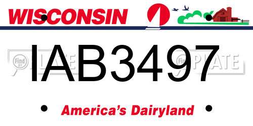 IAB3497 Wisconsin License Plate