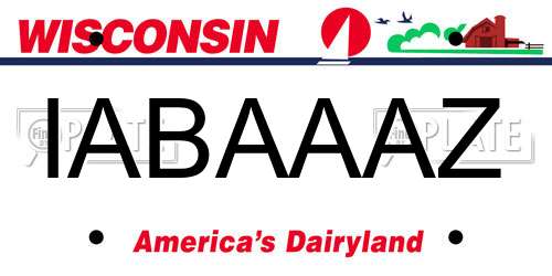 IABAAAZ Wisconsin License Plate