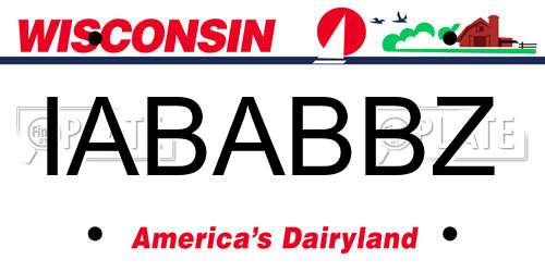 IABABBZ Wisconsin License Plate