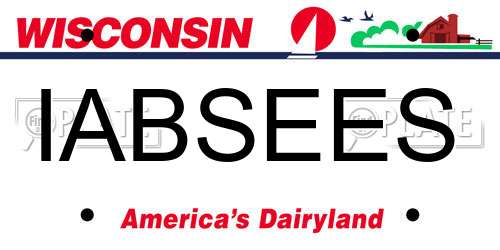 IABSEES Wisconsin License Plate