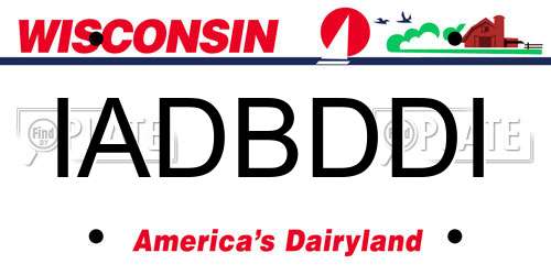 IADBDDI Wisconsin License Plate
